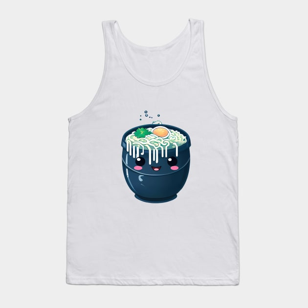 Kawai Ramen Tank Top by The Dark Matter Art